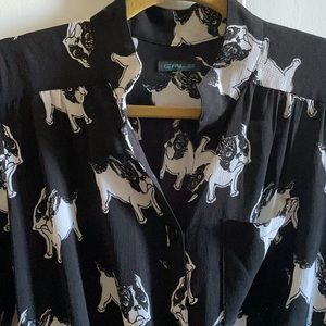 French Bulldog-Printed Tunic